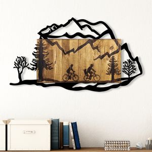 Wallity Drvena zidna dekoracija, Bicycle Riding in Nature 2