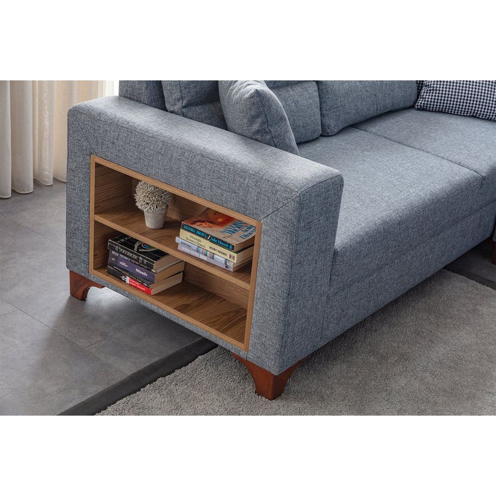 Ugaona Sofa Tloft Lijeva - Siva slika 6