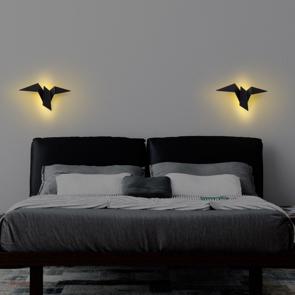 Pacalı - 13500 - M Crna Zidna Lampa slika 2