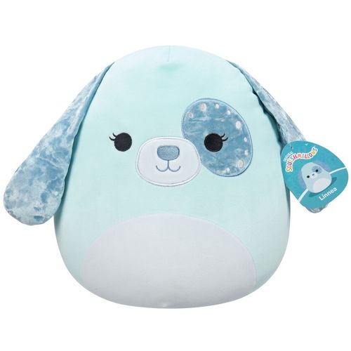 Squishmallows 30cm - linnea - svijetlo plavi baršunasti pas sa svijetlo plavim ušima slika 1