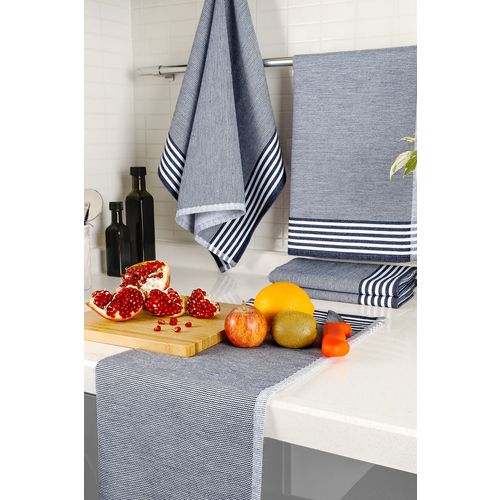 Sevilla - Dark Blue Dark Blue Hand Towel Set (5 Pieces) slika 1