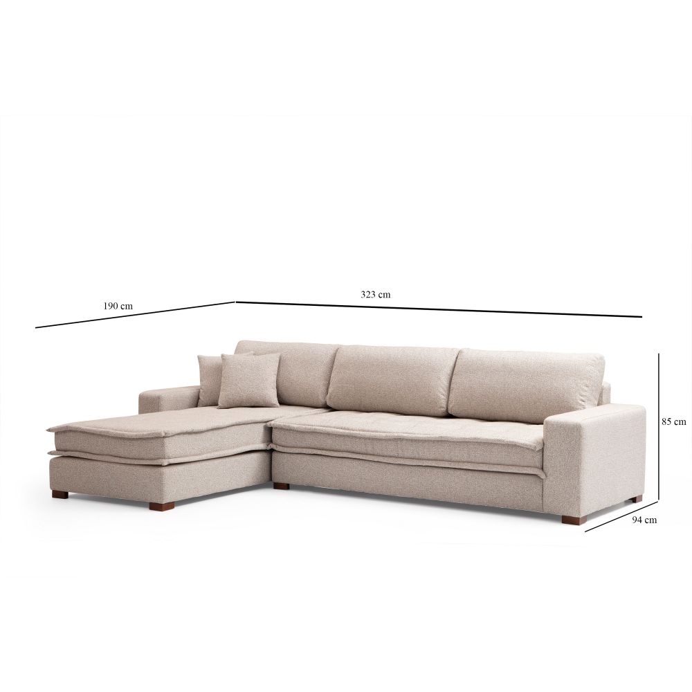 Ugaona garnitura Lena Corner (CHL-3R) - Sand Beige boja slika 12