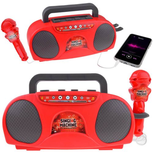Bežični radio s mikrofonom MP3 crveni slika 1