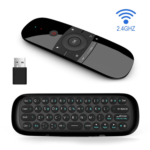 Air Mouse wireless tastatura I mis, IR daljinski crni slika 1