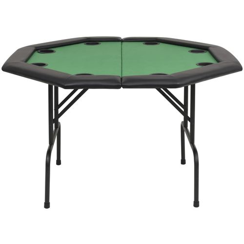 Sklopivi dvodijelni stol za poker za 8 igrača osmerokutni zeleni slika 31
