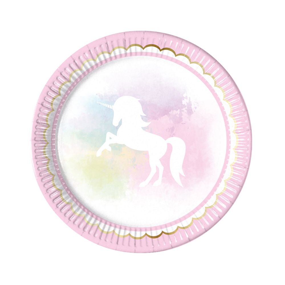 Papirni Tanjur Unicorn 23 cm - 8 komada slika 1