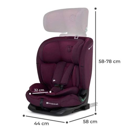 Kinderkraft Auto Sedište Oneto3 I-Size 76-150 Cm Cherry Pearl slika 5