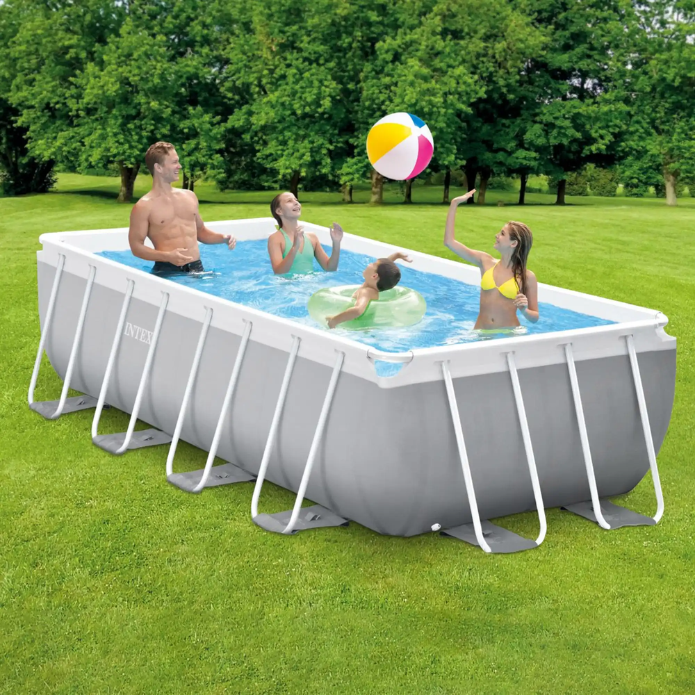 Intex pravougaoni montažni bazen s metalnom konstrukcijom 400 x 200 x 100 cm - 26788NP slika 2