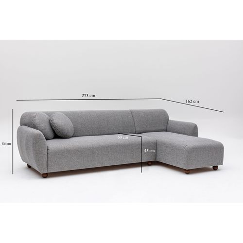 Atelier Del Sofa Kutna garnitura EDDY svijetlo siva lijevi kut, Eddy Corner (L3-CHL) - Light Grey slika 4