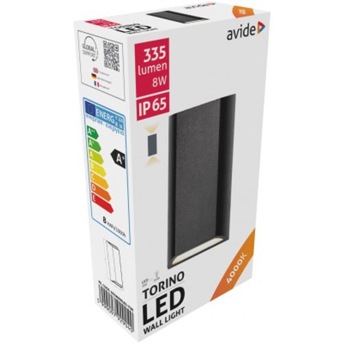 Avide spoljna LED lampa Torino 4K IP65 8W slika 2