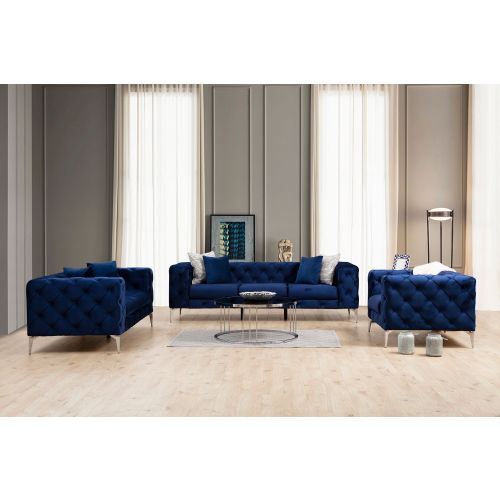 Atelier Del Sofa Dvosjed, Mornarsko plava, Como - Navy Blue slika 5