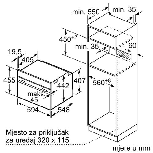 Bosch kompaktna pećnica s funkcijom pare i funkcijom dodavanja pare CSG7584B1 slika 14