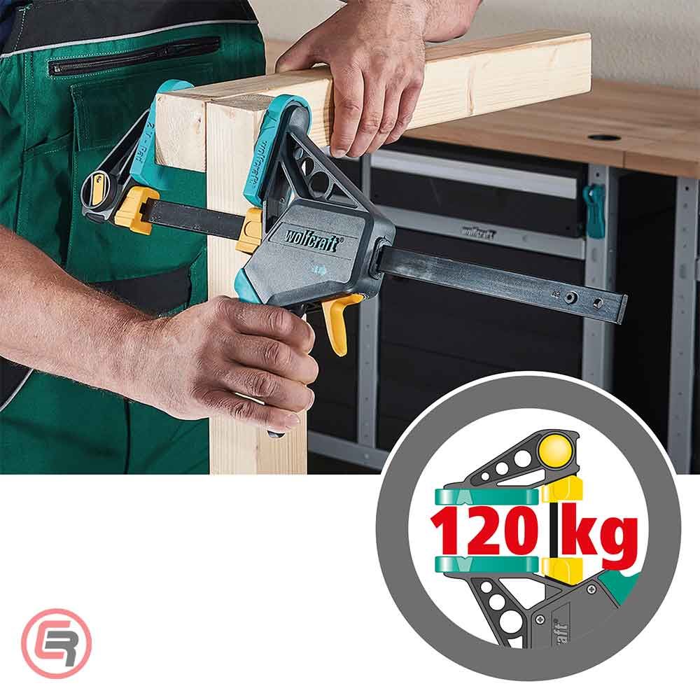 Wolfcraft Stega Jednoručna Brza EHZ PRO 100 / 700 mm - 3033000 slika 2