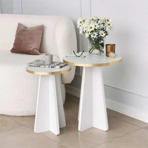 Mushroom 2 - Gold, White Gold
White Coffee Table Set slika 5