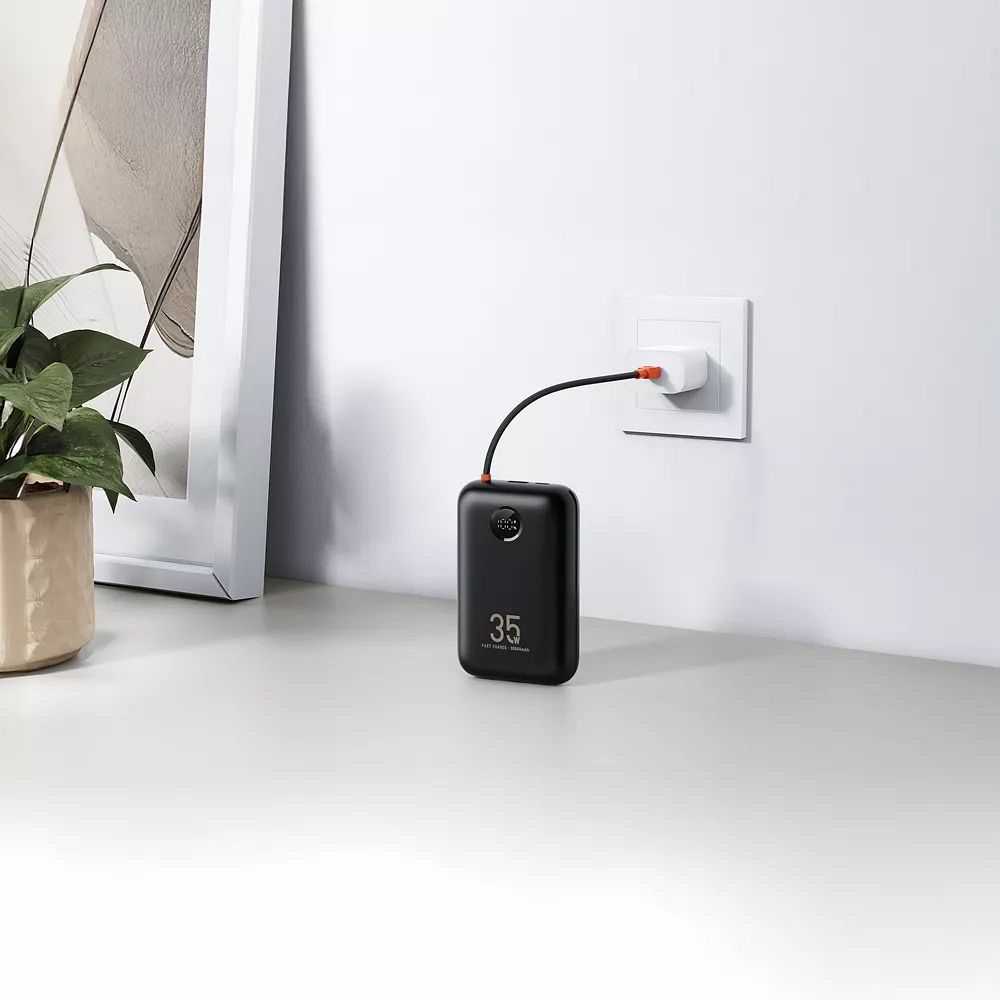 Powerbank Veger K3 PD QC3.0 35W 30000 mAh s ugrađenim Type-C / Lightning kabelima crne boje slika 6