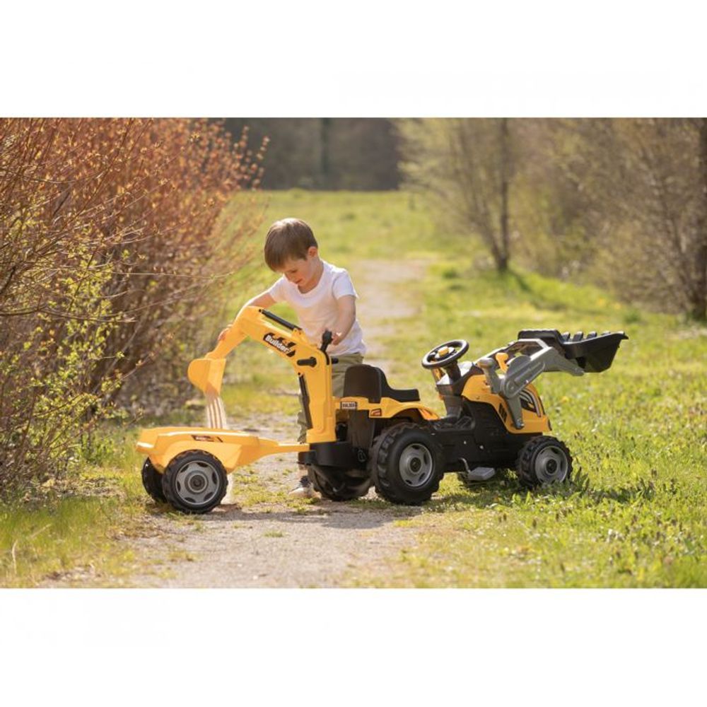 Smoby Traktor na pedale sa prikolicom i utovarnim kašikama Builder Max  slika 4