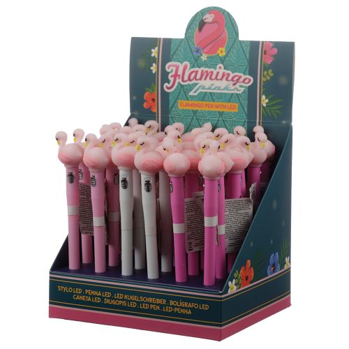 Flomaster fineliner crni LED Flamingo slika 1