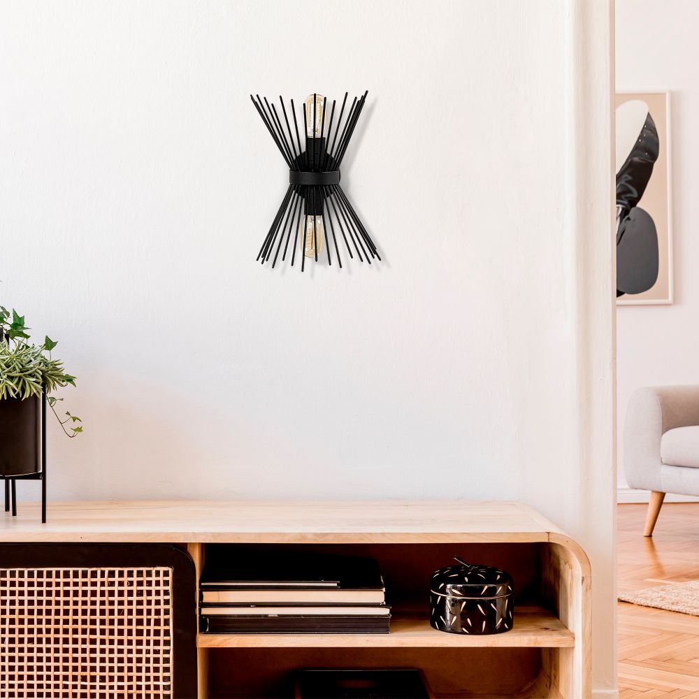Zidna lampa Kirpi - 3091 Crna slika 1