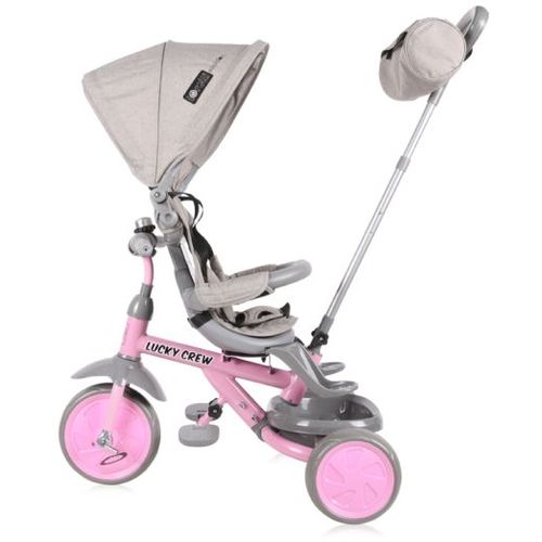 Lorelli Tricikl Lucky Crew - Grey & Pink slika 3