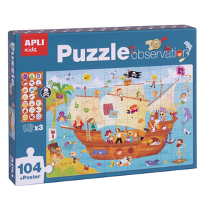 APLI kids Puzzle piratski brod