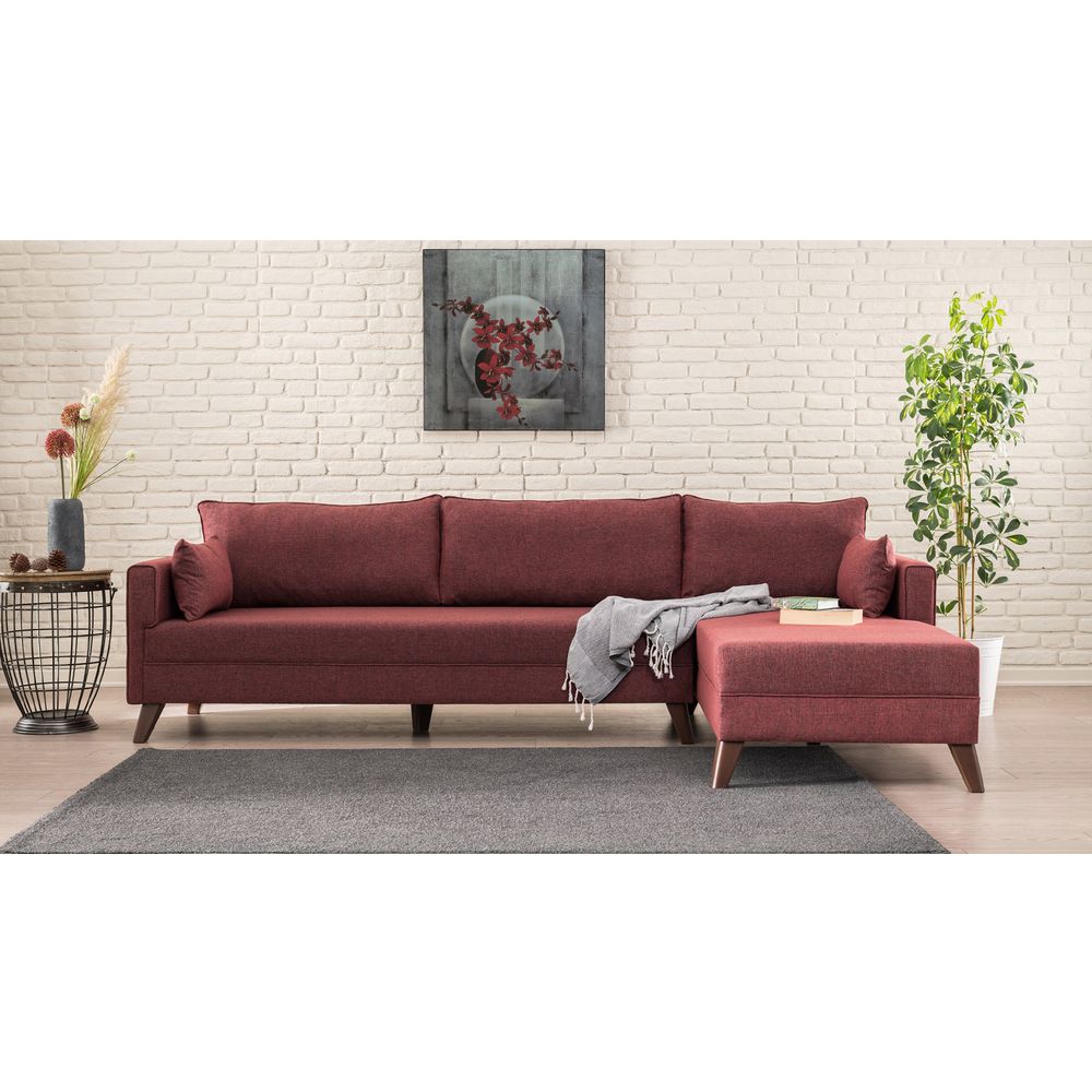 Bella Ugaona Sofa Desna - Grimizno Crvena slika 2