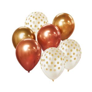 BB-ZLM7 Balonski buket Zlato-Bakar 7kom