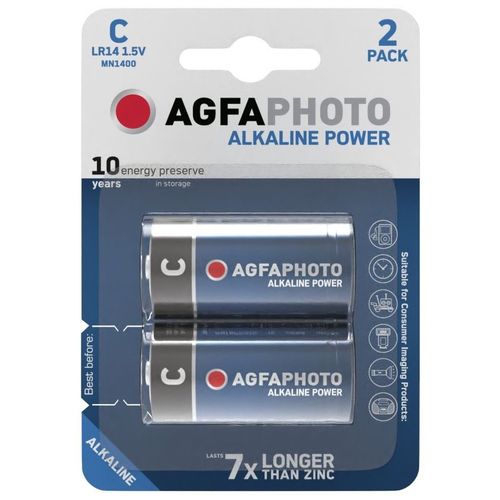 Agfa baterija alkalna 1,5V C LR14 pk2  slika 1