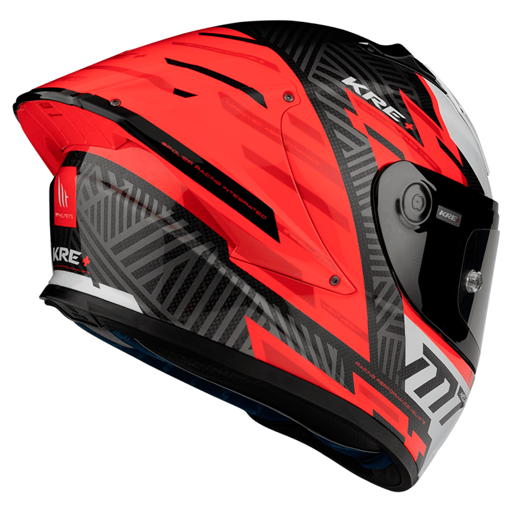 MT Helmets vizir za moto kacigu Kre+ Carbon Brush A5 Gloss Red slika 2
