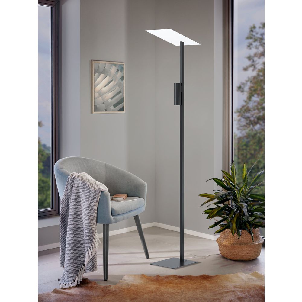 Eglo podna lampa budensea gu10 2x4,5w crno, bijelo š:250mm v:1800mm slika 2