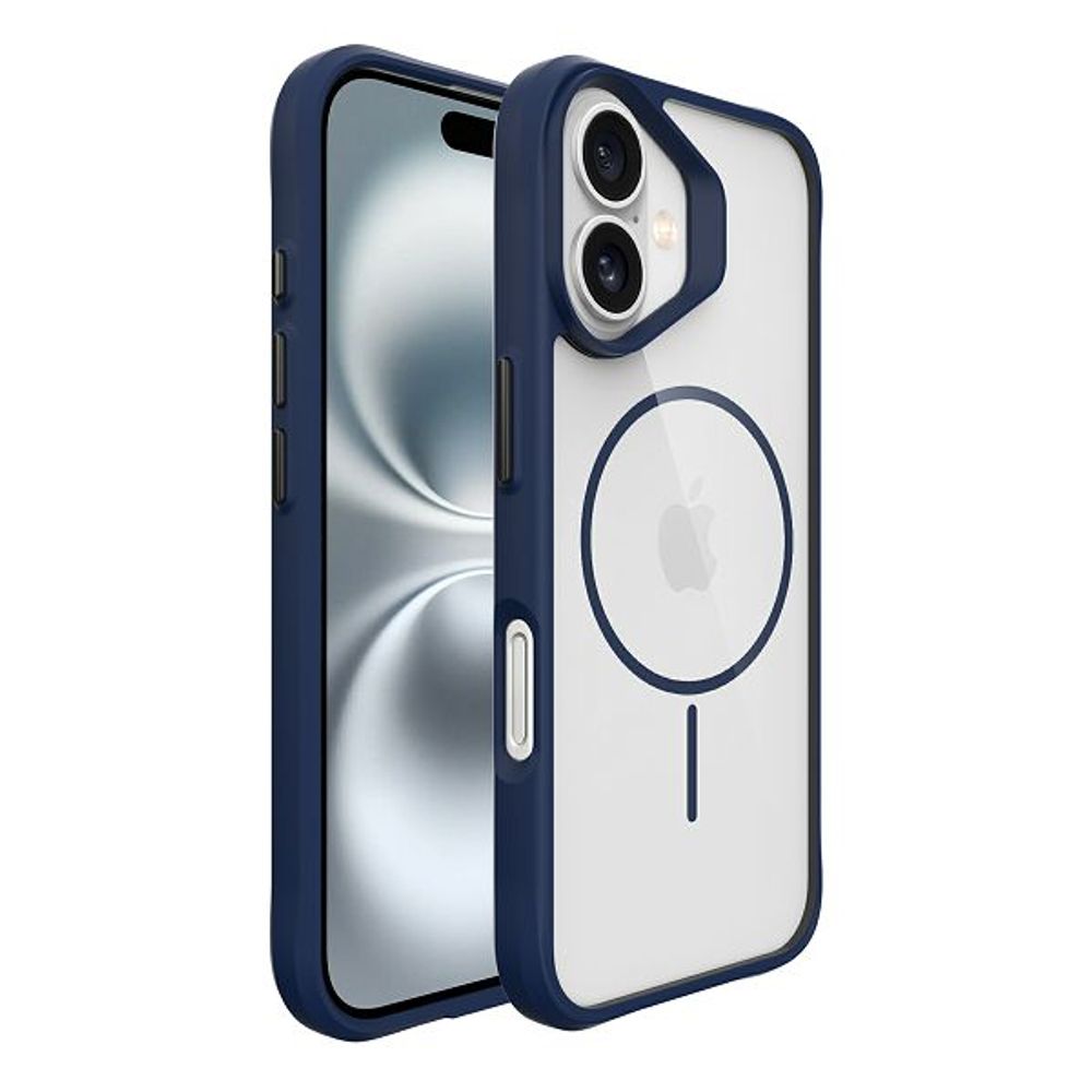 MM TPU IPHONE 17 - DROP-PROOF COMBAT X BLACK-BLUE MAGSAFE SLIM slika 4