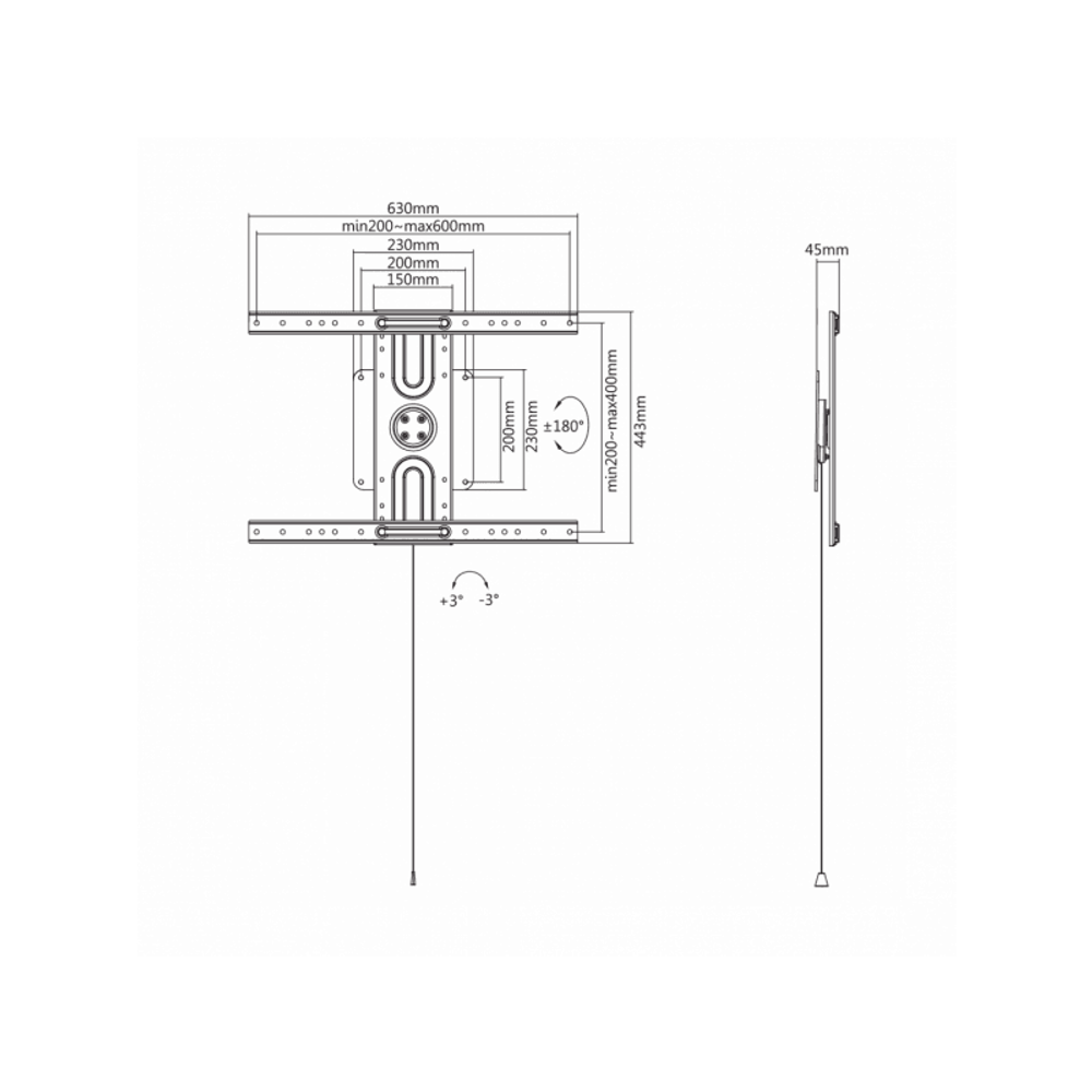 SBOX Stalak PLB-1246F (37-80"/50kg/600x400) slika 2