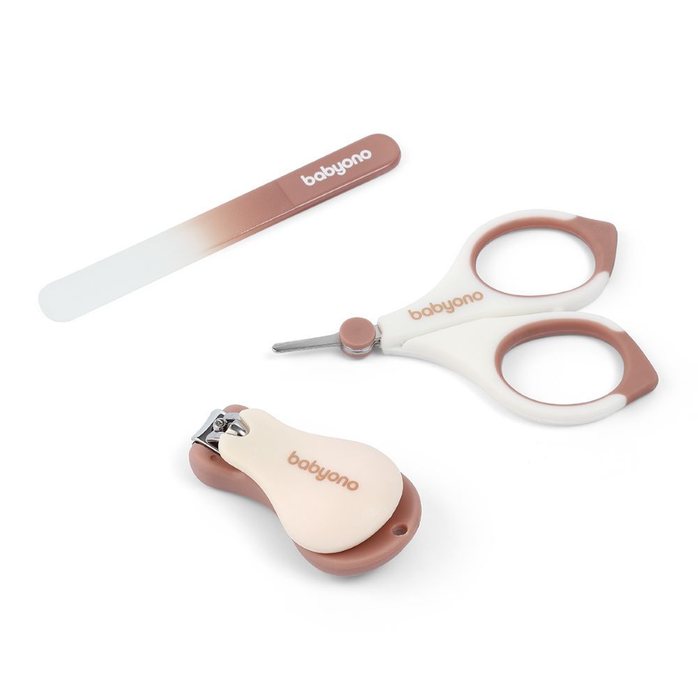 BabyOno Set za manikuru u kutijici, smeđi slika 5