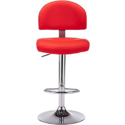 Barski stolac od umjetne kože crveni slika 11
