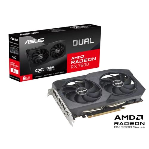 Asus DUAL-RX7600-08G-V2 Grafička karta AMD/8GB/GDDR6/128bit slika 1