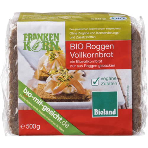 FRANKENKORN Kruh raženi integralni BIO 500g slika 1