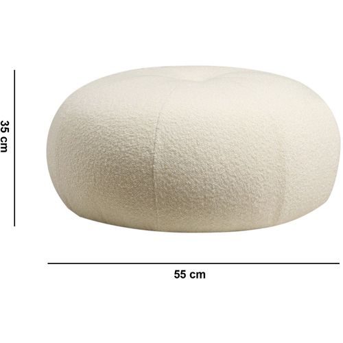 Tina - Bouclet White Bouclet White Pouffe slika 3