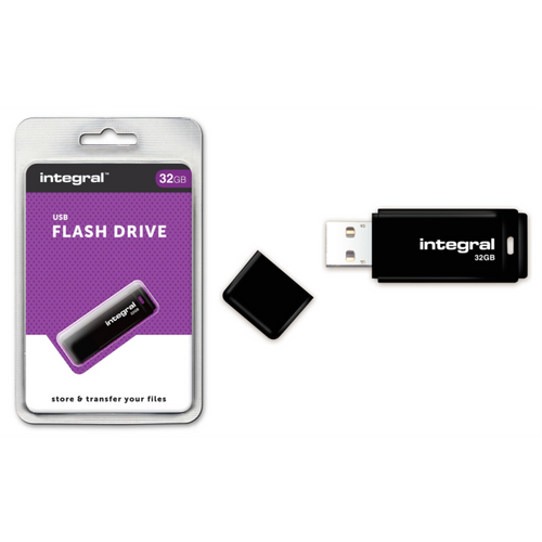 INTEGRAL BLACK USB memorija 32GB USB2.0 slika 1