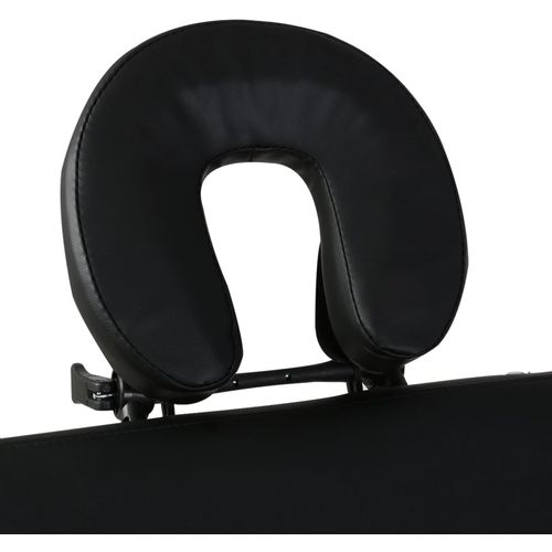 Sklopivi masažni stol s aluminijskim okvirom, 4 zone, crni slika 14