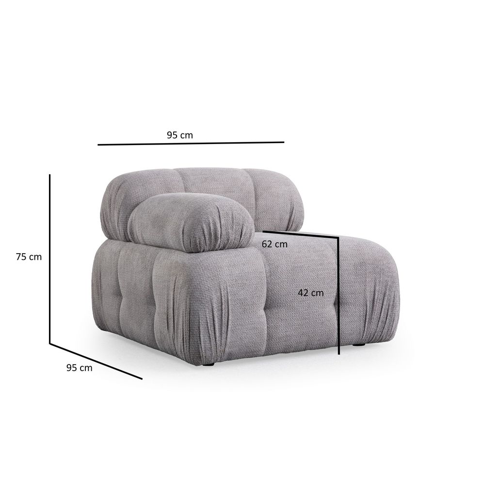Petite 2 - Svijetlosiva Ugaona Sofa slika 9