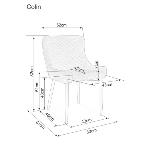 Stolica Colin B-crna slika 2