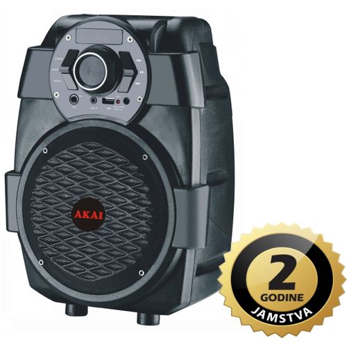 AKAI karaoke 10W, FM, BT, USB, baterija, crni ABTS-806 slika 1