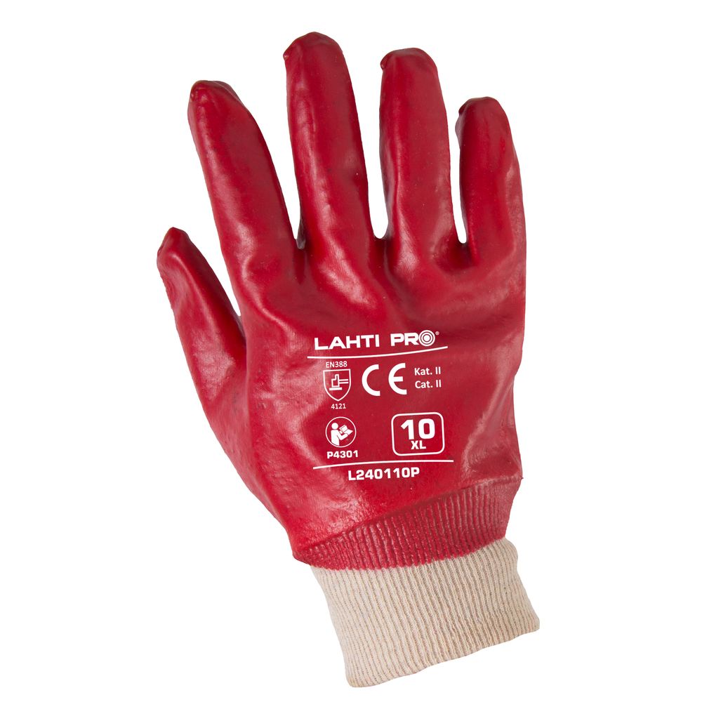 Crvene PVC rukavice, 10, CE, LAHTI PRO L240110K slika 1