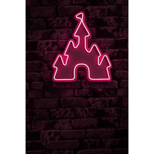 Wallity Ukrasna plastična LED rasvjeta, Castle - Pink slika 2