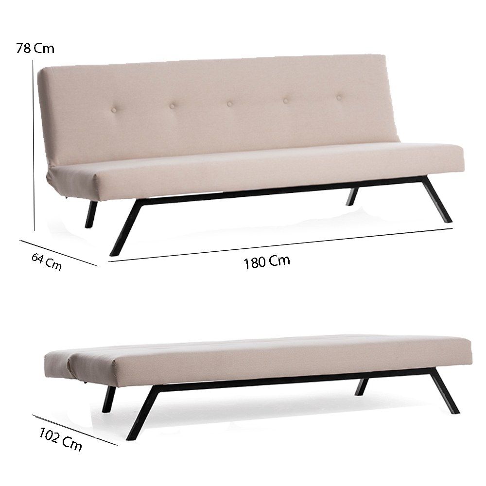 Zola - Krem Sofa na Razvlačenje za Tri Osobe slika 8