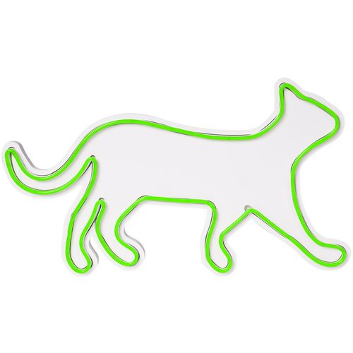 Wallity Ukrasna plastična LED rasvjeta, Kitty the Cat - Green slika 5