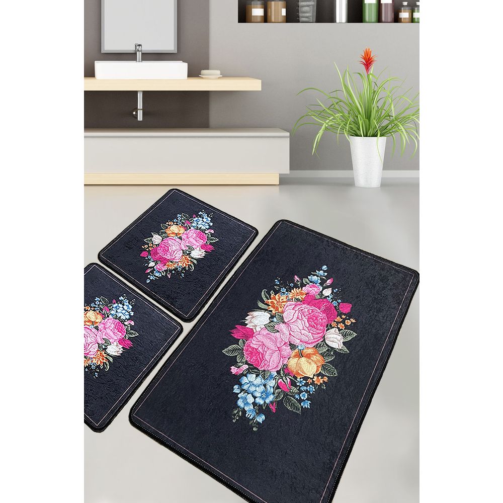 Set podmetača za kupatilo Blomst Multicolor (3 komada) slika 1
