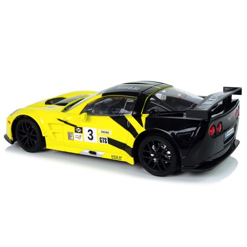 Auto na daljinsko upravljanje 1:18 Corvette C6.R - žuti slika 3