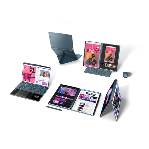 Lenovo 83FF001YRM Yoga Book 9 13IMU9 (Tidal Teal, Aluminium) 12-Core Ultra7 155U (2P+10E) 4.8GHz/12MB 32GB DDR5 1TB-NVMe 2x 13.3" 2.8K (2880x1800) OLED 400n DolbyVision Glass Touch DigitalPen3 WC-5MP+IR Iris-Xe WiFi A/X BT5.1 3xTB4 UK-key 80Wh 1.34kg W11H +BT/M+Folio Stand slika 13