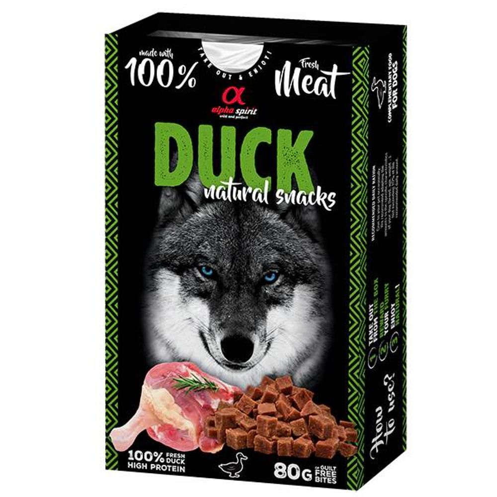 Alpha Spirit natural snack s pačetinom, za pse 80g slika 1