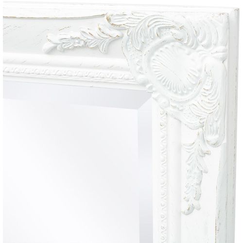 Zidno Ogledalo Barokni stil 120x60 cm Bijela boja slika 15